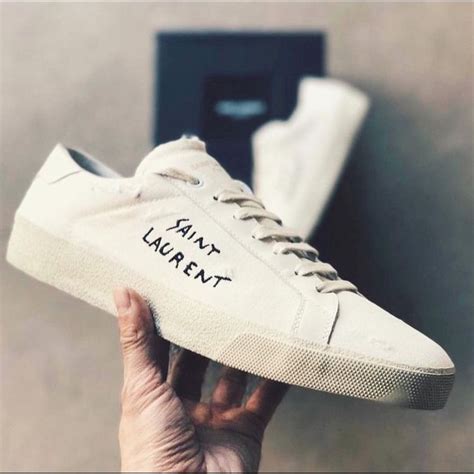 yves saint laurent white shoes